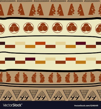 Seamless pattern with african elements vector image