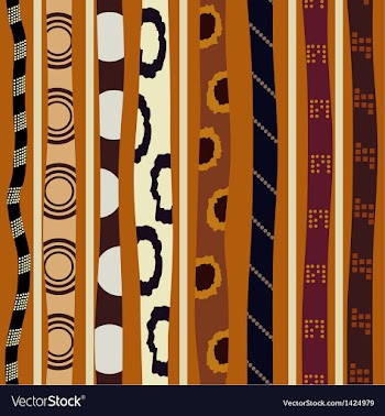 Seamless pattern with animals tribal elements vector image