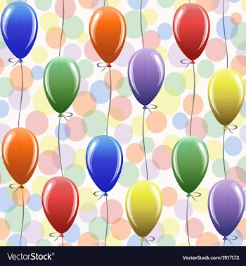 Seamless pattern with balloons vector image