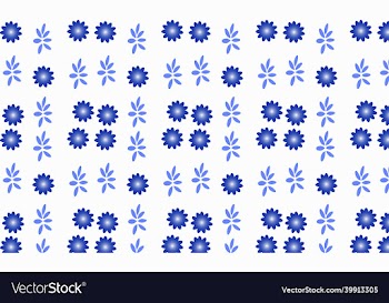 seamless pattern with blue flowers