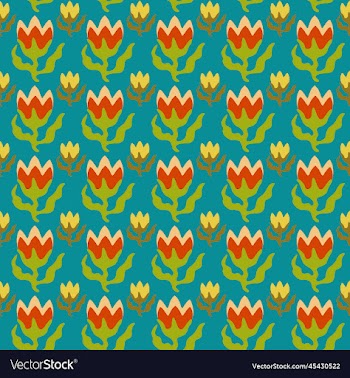 seamless pattern with bright flowers