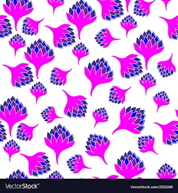 Seamless pattern with bright flowers vector image