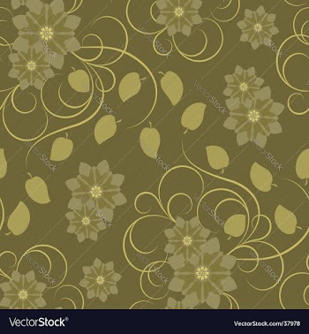  					Seamless pattern with brown flowers vector image														