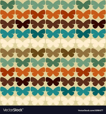  					Seamless pattern with butterflies in retro style vector&nbsp;image														
