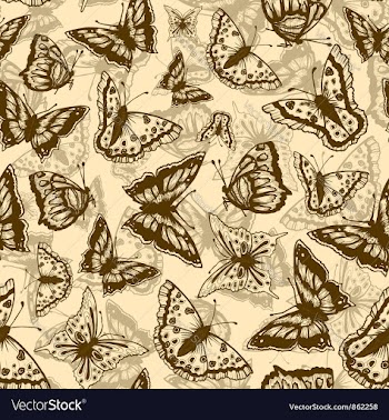 Seamless pattern with butterflies vector image