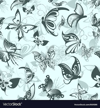 Seamless pattern with butterflies vector image
