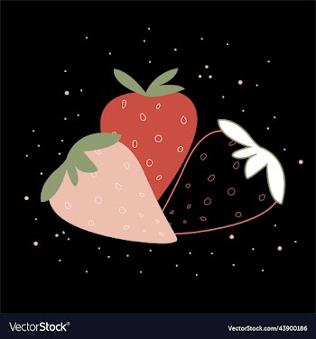 seamless pattern with cartoon strawberries