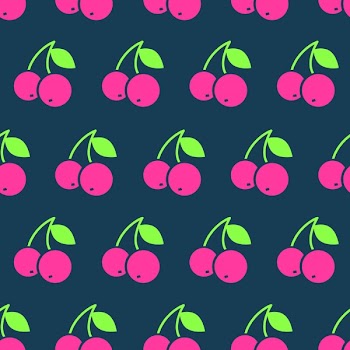 Seamless pattern with cherry