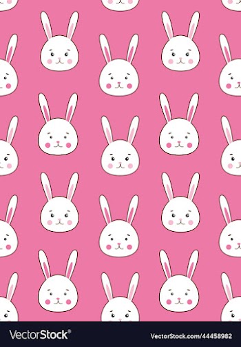 seamless pattern with cute rabbit