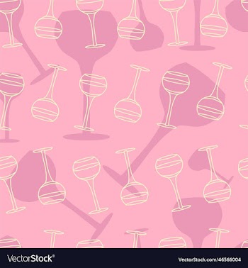 seamless pattern with doodle champagne glass