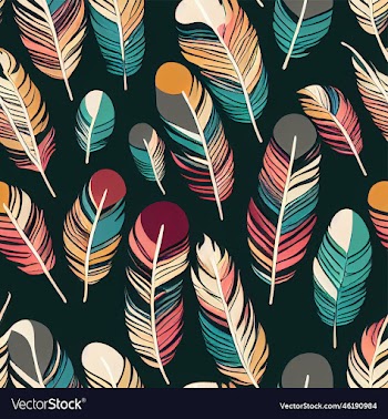 seamless pattern with feathers