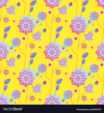 Seamless pattern with flowers vector image