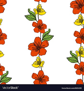 Seamless pattern with flowers vector image
