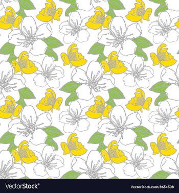 Seamless pattern with flowers vector image