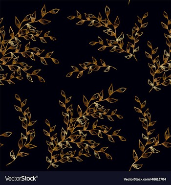 seamless pattern with golden branches