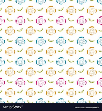 Seamless pattern with hand drawn doodle flower vector image