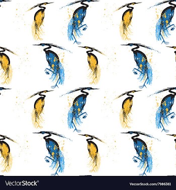 Seamless pattern with herons vector image