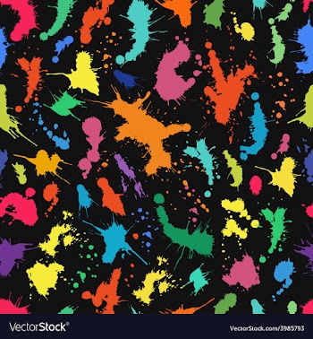  					Seamless pattern with ink splashes vector image														