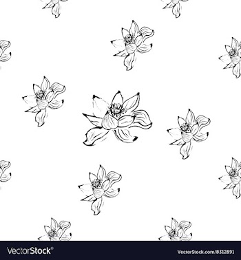 Seamless pattern with lotus flowers stock vector image