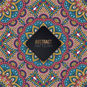 Seamless pattern with mandala