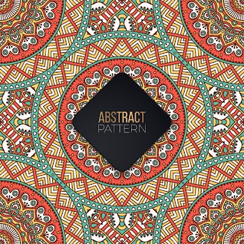 Seamless pattern with mandala