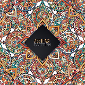 Seamless pattern with mandala