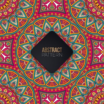 Seamless pattern with mandala Free Vector
