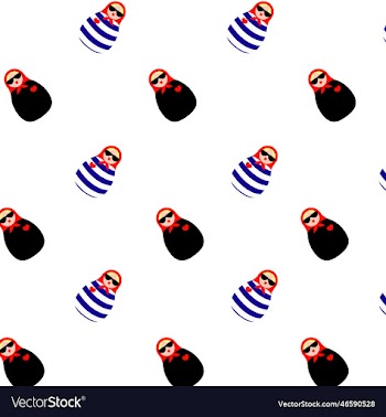 seamless pattern with matryoshka