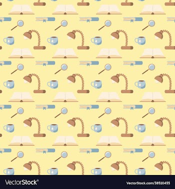 seamless pattern with office tools for education