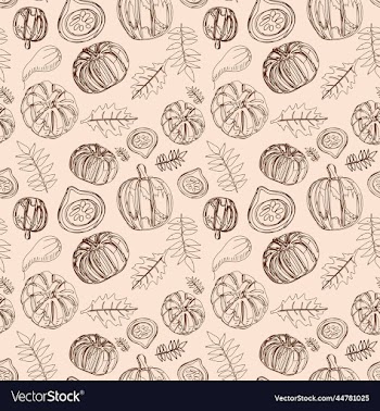 seamless pattern with pumpkins