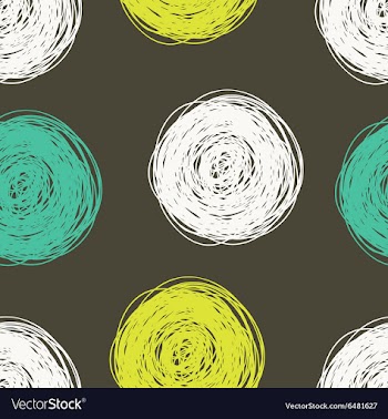  					Seamless pattern with scribbles circles vector image														