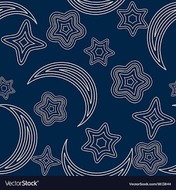 Seamless pattern with stars and moon vector image