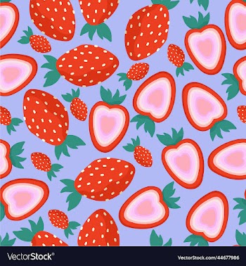 seamless pattern with strawberries