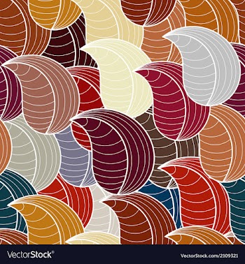 Seamless pattern with stylized leaves vector image
