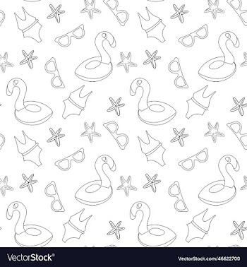 seamless pattern with summer set