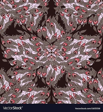 Seamless pattern with the feathers vector image