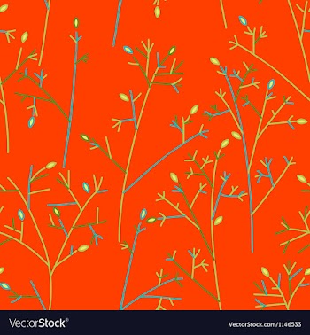  					Seamless pattern with trees and branches vector image														