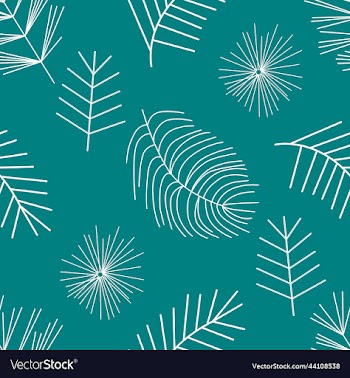seamless pattern with twigs christmas trees
