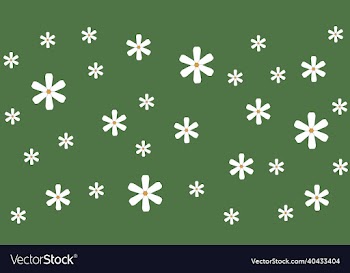 seamless pattern with white flowers