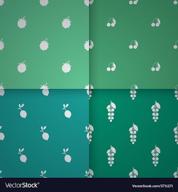 Seamless patterns with berries vector image