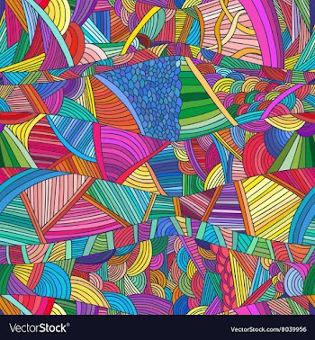 Seamless patterns with hand-drawn doodle waves and vector image