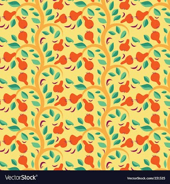 Seamless pears vector image