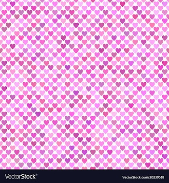 Seamless pink heart background pattern vector image