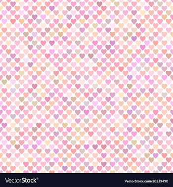 Seamless pink heart pattern background vector image
