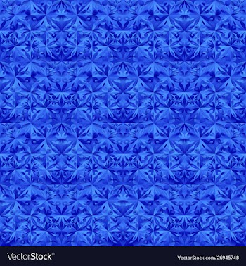 Seamless polygonal floral triangle pattern vector image