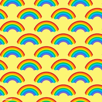 Seamless rainbow patterns design vector | Free stock vector - 542942