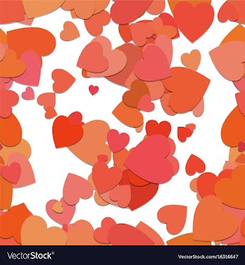 Seamless random heart background pattern - design vector image