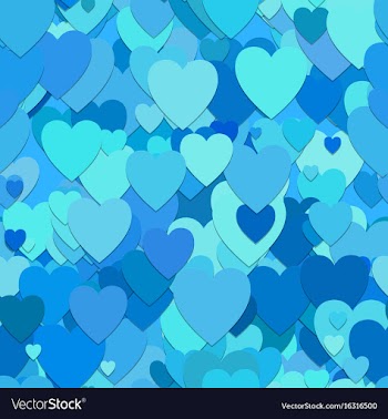 Seamless random heart pattern background - design vector image