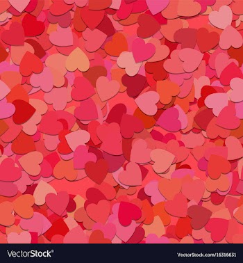 Seamless random heart pattern background vector image