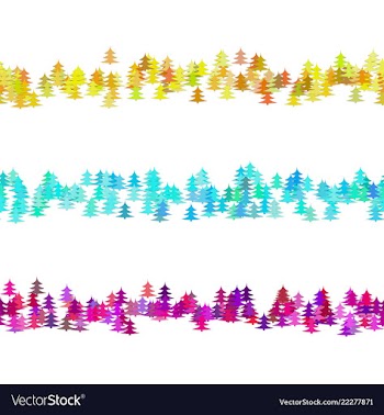 Seamless random pine tree pattern paragraph vector image